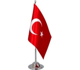 Tekli Türk Masa Bayrağı