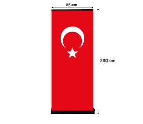 Türk Bayraklı 85×200 Cm Lüx Rollup Banner