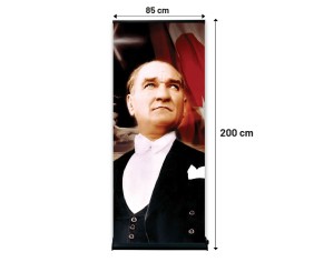 Atatürk Posterli 85×200 Cm Lüx Rollup Banner